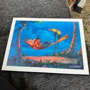 Lilo and Stitch Tropical Hammock Art Print
